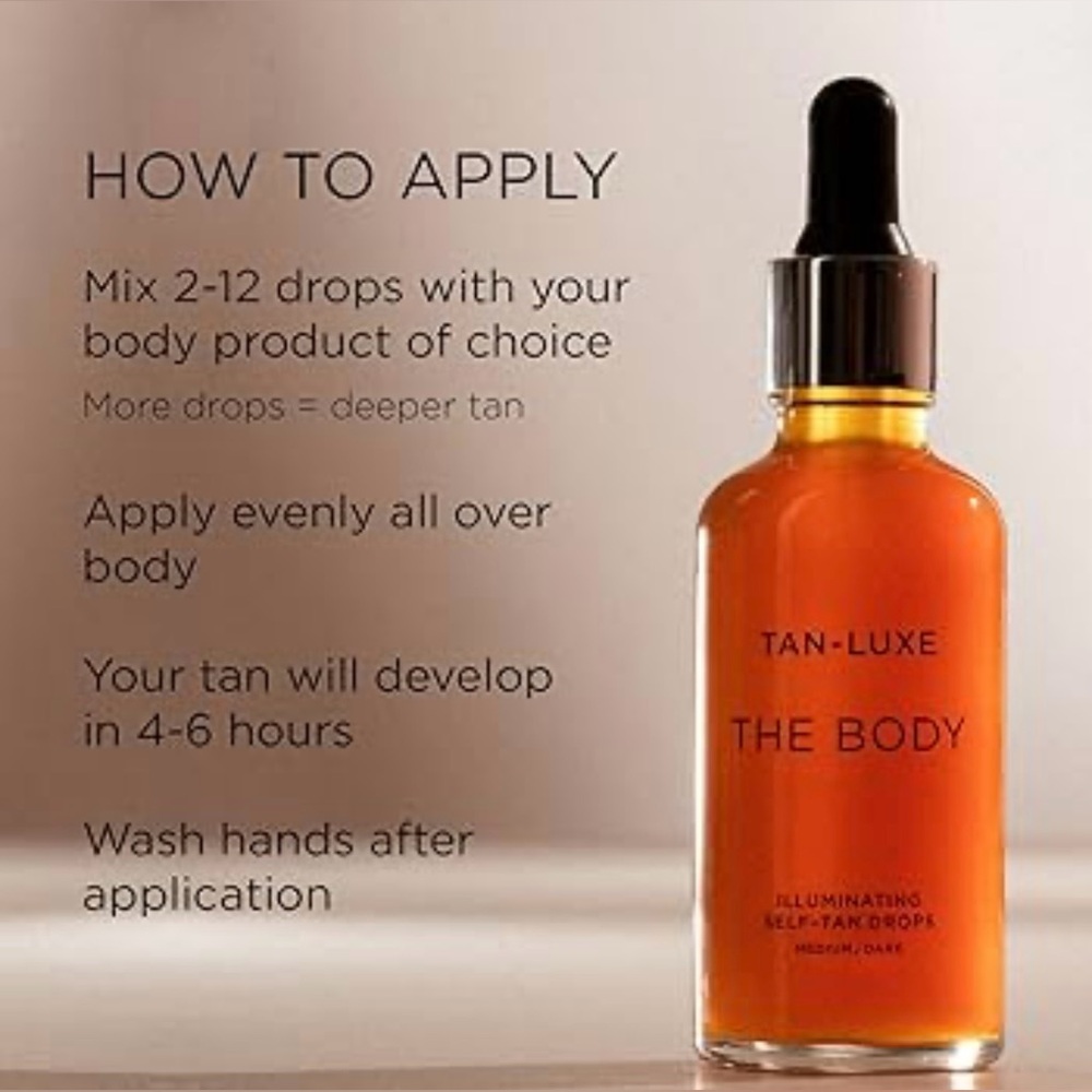 (2) TAN-LUXE Body Illuminating Self-Tan Drops - Medium/Dark - Picture 5 of 5
